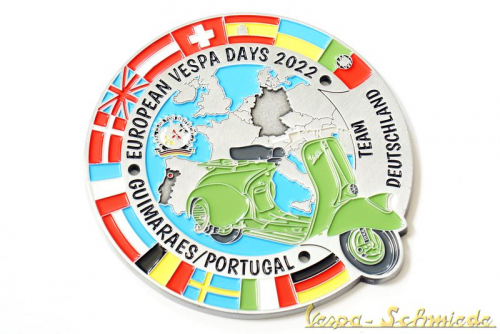 Plakette "European Vespa Days 2022" - Silber - Limitiert auf 75 Stück weltweit!